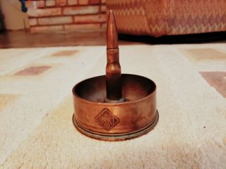 Rare Ww2 Ashtray Trench Art Wwii Us German 189th Regiment Army Navy
