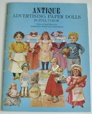 Antique Advertising Paper Dolls Dover Book Barbara Jendrick Full Color Uncut
