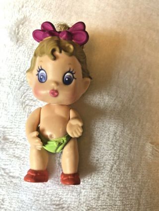 Vintage 1994 Kenner Baby Buddies 3 " Brunette Baby Doll