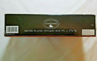 Antique Silver Plated Jewlery Box with Mirror Vintage 1992 3