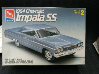 1/25 Amt/ertl 1964 Chevrolet Impala Ss Kit 6564 Open Box/ Bags