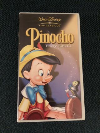 Pinocho Spanish Dubbed Version Vhs Pinocchio Edition Disney Rare