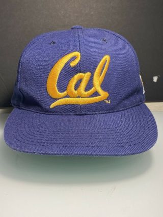 Vintage Cal Golden Bears Snapback Fit Hat Cap Blue 90 