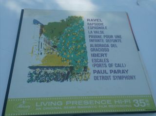Rare Promo Ravel,  La Valse,  Faure Pavane,  Ibert Edcales,  Paray,  Living Presence,