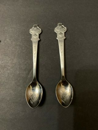2 Rolex Interlaken Bucherer Of Switzerland Souvenir Spoons