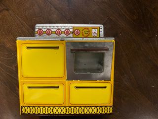 Antique Vintage Tin Kitchen Toy Wolverine Sunny Suzy Doll Oven Stove