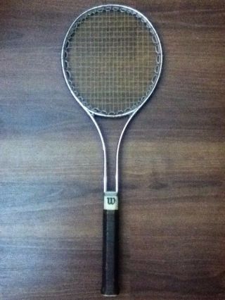 Wilson T2000 Jimmy Connors Steel Tennis Racket Strung Light 4 - 1/2 " Rare