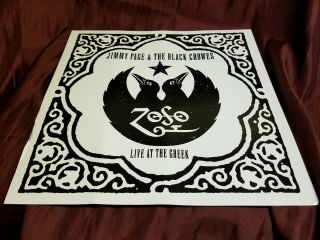 Jimmy Page & Black Crowes At The Greek Promo Poster (1) 1990 Flat 2 - Sided Rare