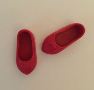 Vintage 1960s Penny Brite Deluxe Reading Red Doll Shoes