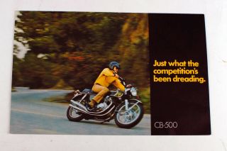 Vintage 1971 Honda Cb 500 Four Sales Brochure Poster Literature Exc
