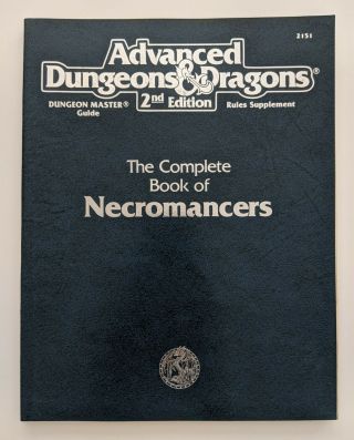Ad&d 2nd Ed Accessory - The Complete Book Of Necromancers (very Rare)