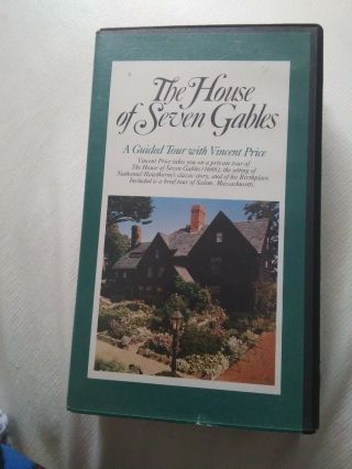 The House Of Seven Gables Tour & Vincent Price Vhs Videocassette Video Tape Rare