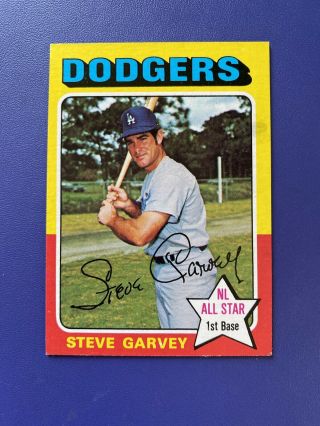 1975 Topps 140 Steve Garvey Los Angeles Dodgers Centered