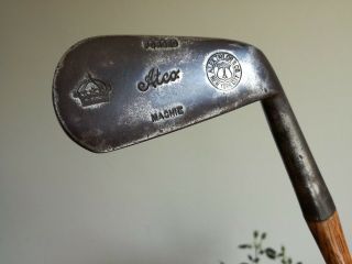 ALEX TAYLOR Atco MASHIE Antique Hickory golf club YORK 2