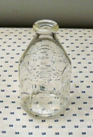 Antique / Vintage Pyrex Clear Glass Baby Nursing Bottle 4 Oz,  Circa 1940’s,  Usa,
