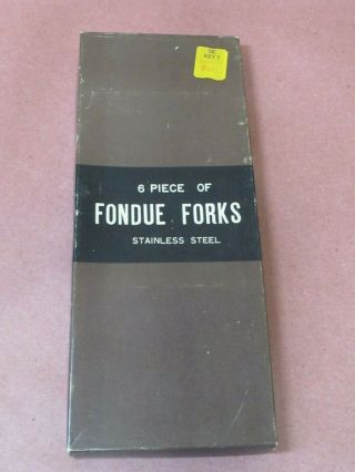 Vintage Stainless Steel Fondue Forks Set Of 6 Color Coded