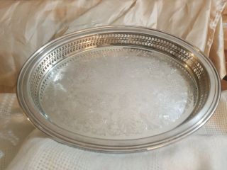 Vintage 11 " X 9 " Oval Silverplate Serving Tray By International Silver Company