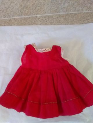 Vintage Vogue Ginny Doll Red Dress Tag