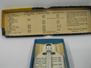 Vintage Taylor Roast Meat And Poultry Thermometer