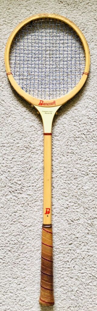 Vintage Bancroft Competition Model Squash Racket 27” - Wood Rare