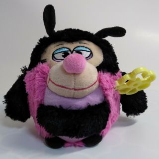 Mushabellies Chatter Lady Bug Rare Plush Toy Jay@play Mushabelly Mini Pink 5 "