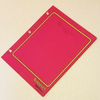 Vintage 1980s Mead Trapper Portfolio Folder 2 Pocket 3 Holes Hot Pink