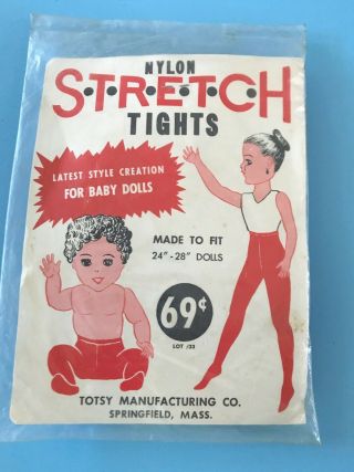 Vintage Mip Totsy Doll Clothes: 24 To 28 In Blue Tights,  Madame Alexander Ideal
