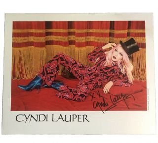 Cyndi Lauper Rare Authentic Hand Signed 8x10 Promo Press Photo Autographed
