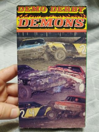Demo Derby Demons Vhs Crash Up Cars 1989 Mega Rare Demolition Derby 80s
