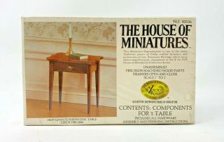 The House Of Miniatures Hepplewhite Serpentine Table For Dollhouses 40036
