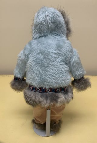 Vintage Inuit Eskimo Doll Fur Coat and Hat 13 
