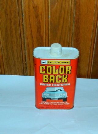 Vintage Turtle Wax Color Back Finish Restorer Metal