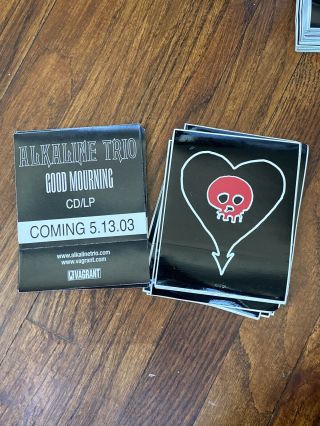 Set Of 10 Alkaline Trio Stickers Good Mourning Vagrant Records Punk Rare Promo