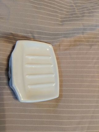 White Ceramic Wall Mount Soap Holder Dish