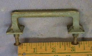Vintage Cast Brass File Cabinet Drawer Handle (1) As Found