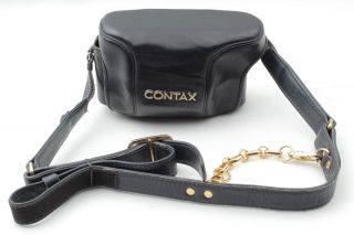 Fedex【rare Contax Shoulder Case】for Tvs Camera Semi Hard Leather Case,  Strap Jp