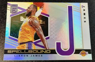 Lebron James 2019 - 20 Elite Spellbound Rare Insert " J " 1 Lakers