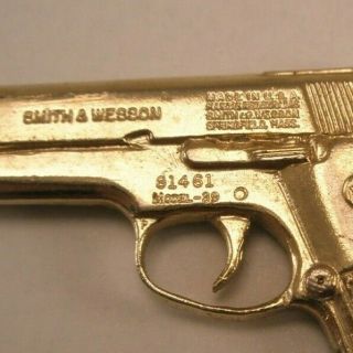 - Smith & Wesson Model 39 45 Cal 9mm Vintage Tie Bar Clip Gun Pistol