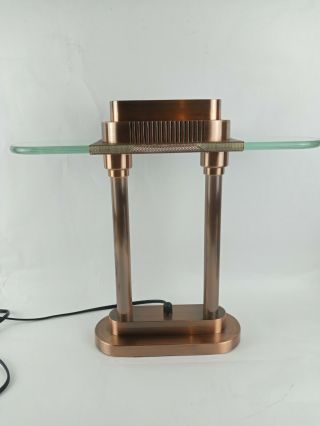 Vintage Robert Sonneman Rare Copper George Kovacs Bankers Desk Lamp