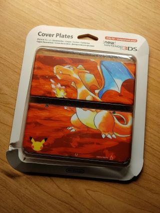 Nintendo 3ds Cover Plates Pokemon 20th Anniversary Charizard Rare Htf