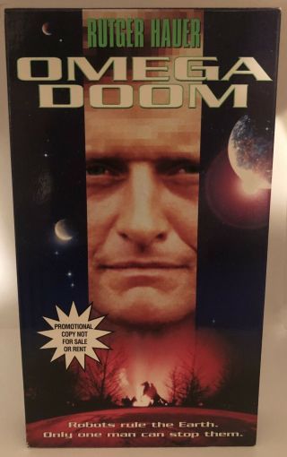 Omega Doom Vhs,  1997 Sci - Fi Movie Cyborg Action Rutger Hauer Rare Oop