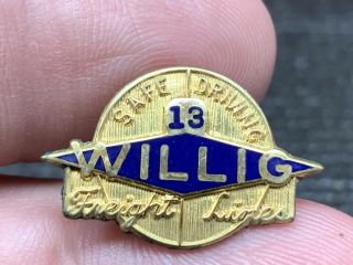 Willig Freight Lines 1/20 10k Gold Vintage Rare 13 Years Of Service Award Pin. 2