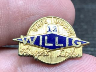Willig Freight Lines 1/20 10k Gold Vintage Rare 13 Years Of Service Award Pin. 3