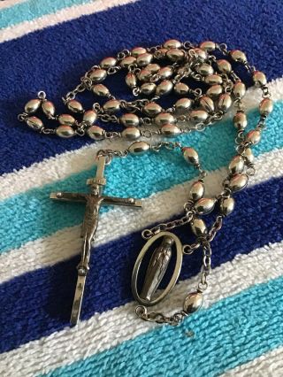 Vintage Antique Catholic Rosaries Beads Christ Cross