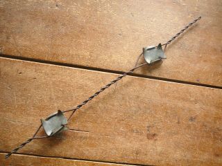 Stubbes Galvanized Large Notched Corners Metal Plates - Antique Barbed Wire