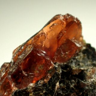 Mangan - Diaspore Red - Orange Crystal On Matrix Rare Postmasburg,  South Africa