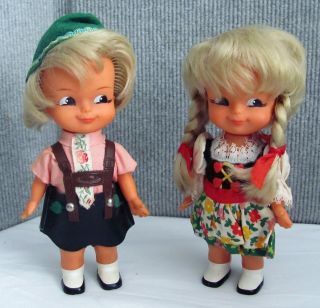 Two Vintage German Wind - Up Dancing Dolls / Sweetheart