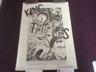Elvis Costello - King Of Thieves - Rare Autograph Poster Of Art Work