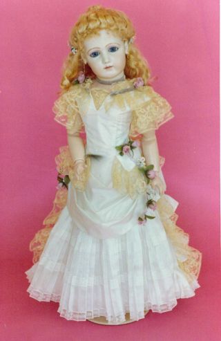 20&22&24 " Antique French Fashion Lady Doll@1875 Ball Dress/gown Train Pattern
