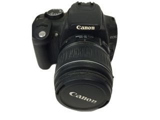 Rare Black Canon Rebel Xt Eos Slr Digital Body With Efs 18 X 55mm Lens